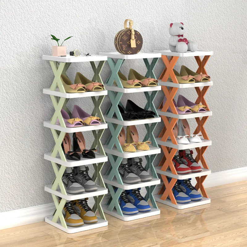 X-Shaped Shoe Rack